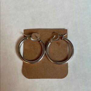 Sterling Silver 1" Hoop Earrings